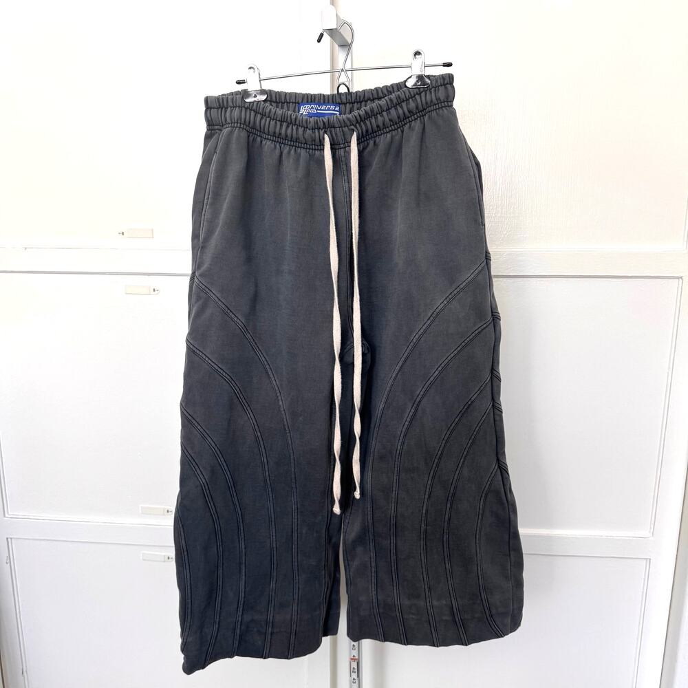Jooniverse Lab Ultra Wide Leg Panel Sweatpants Gray Sz M